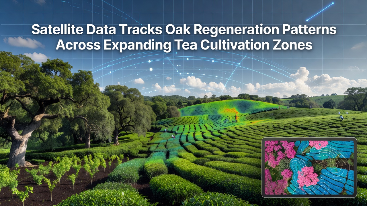 Satellite Monitoring Reveals Patterns in Oak Regrowth Within Tea Cultivation Expansions
